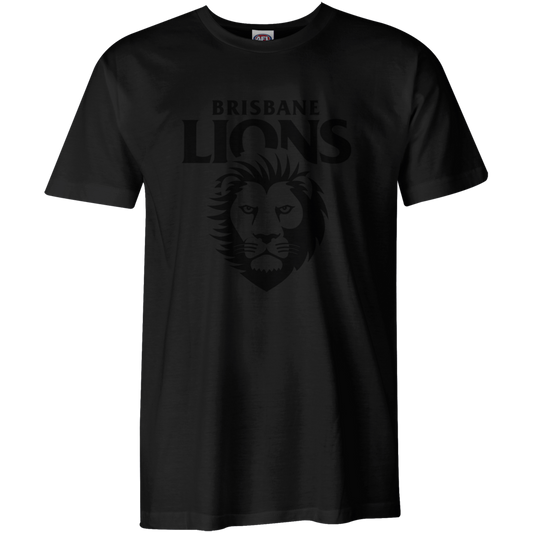 Brisbane Lions Mens Stealth Black Tee