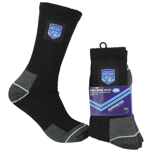 NSW Blues Work Socks 2pk