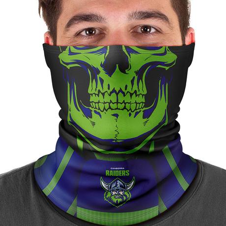 SALE SALE SALE        Canberra Raiders 'skull face' multi-purpose bandana