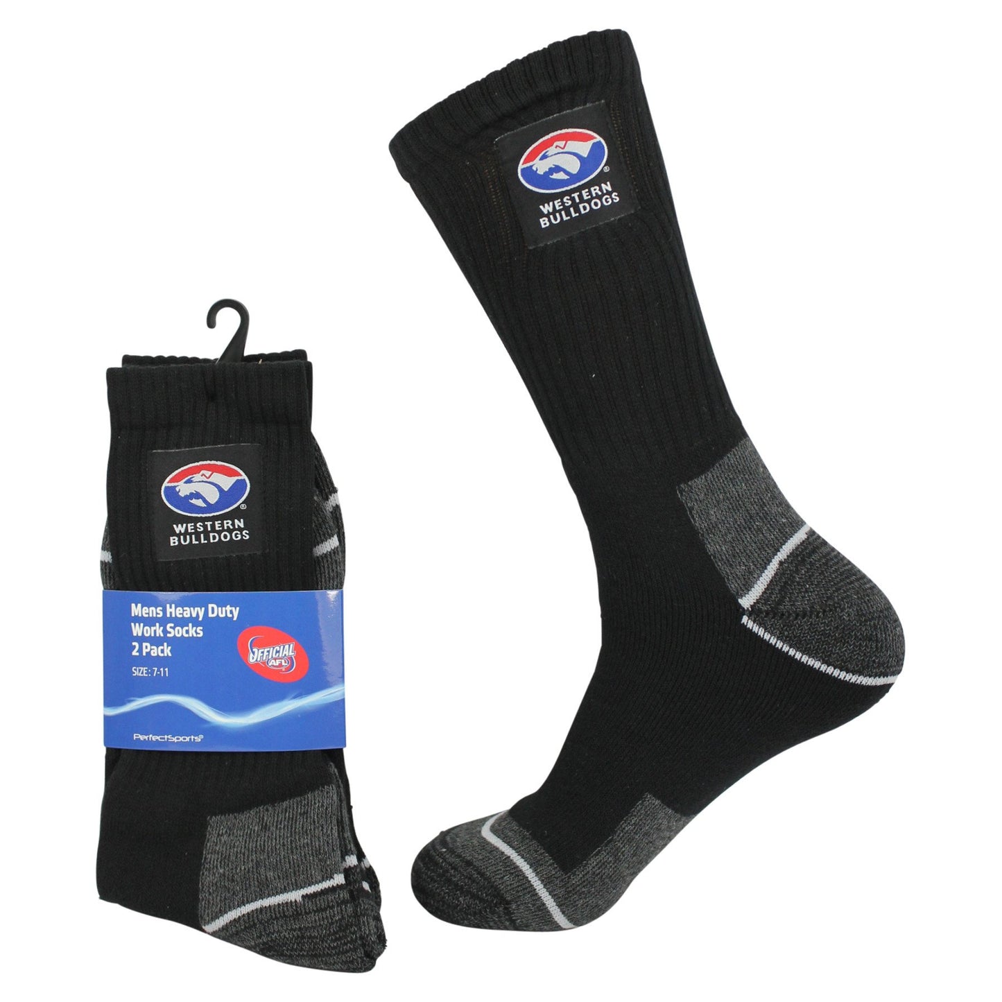 Western Bulldogs Work Socks 2pk